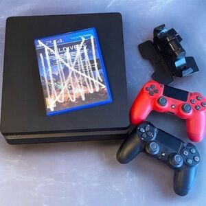 Sony PlayStation PS 4 Slim Console 1TB, 2 controllers, charging dock ONLY